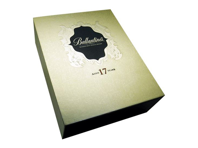 Ballantine's Lift-Off Rigid Box w/ Embossing & Debossing Design