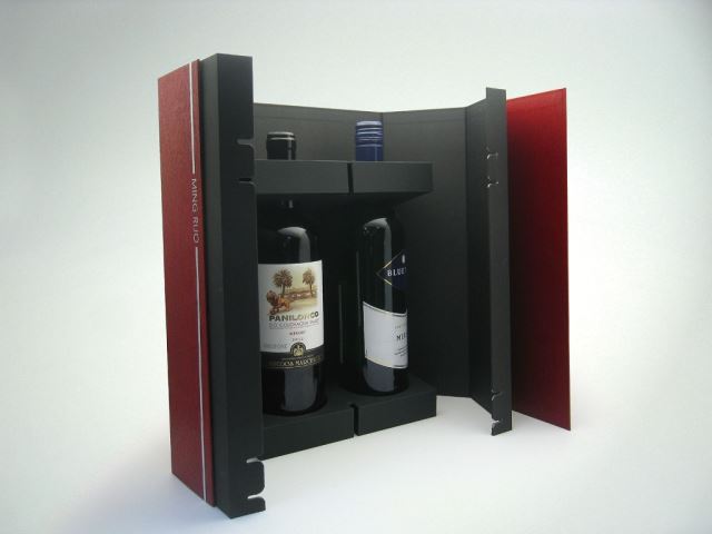 Flat-Pack Twin Bottles Set-Up Box